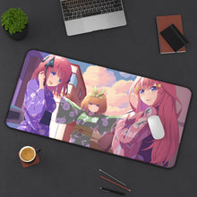 Load image into Gallery viewer, The Quintessential Quintuplets Itsuki Nakano, Nino Nakano, Yotsuba Nakano Mouse Pad (Desk Mat) On Desk