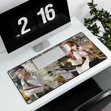 Load image into Gallery viewer, Makise & Kyouma Worldline Mouse Pad (Desk Mat) With Laptop