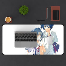 Load image into Gallery viewer, Clannad Tomoya Okazaki, Ryou Fujibayashi Mouse Pad (Desk Mat) With Laptop