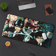 Load image into Gallery viewer, Blue Exorcist Mouse Pad (Desk Mat) On Desk