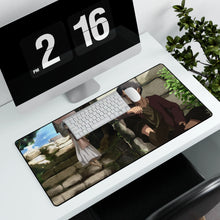 Load image into Gallery viewer, Eren Yeager and Mikasa Ackerman Mouse Pad (Desk Mat) With Laptop