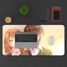 Load image into Gallery viewer, Anime Orange Mouse Pad (Desk Mat) With Laptop
