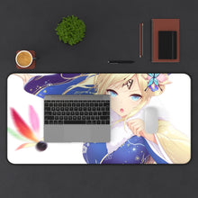 Load image into Gallery viewer, Sena Kashiwazaki in Kimono Mouse Pad (Desk Mat) With Laptop