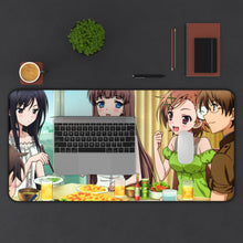 Load image into Gallery viewer, Accel World Kuroyukihime, Haruyuki Arita, Chiyuri Kurashima, Takumu Mayuzumi, Fuuko Kurasaki Mouse Pad (Desk Mat) With Laptop