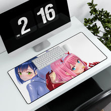 Load image into Gallery viewer, Zero Two and Ichigo Mouse Pad (Desk Mat) With Laptop