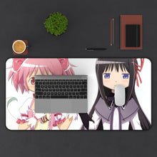 Load image into Gallery viewer, Puella Magi Madoka Magica Homura Akemi, Madoka Kaname Mouse Pad (Desk Mat) With Laptop