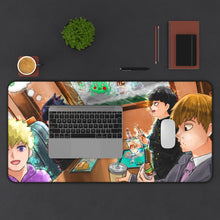 Load image into Gallery viewer, Mob Psycho 100 Arataka Reigen, Shigeo Kageyama, Ekubo, Ritsu Kageyama, Teruki Hanazawa Mouse Pad (Desk Mat) With Laptop