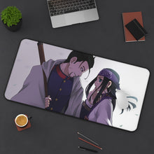 Load image into Gallery viewer, Ogata Hyakunosuke Vs Asirpa Mouse Pad (Desk Mat) On Desk