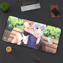 Load image into Gallery viewer, Is The Order A Rabbit? Mouse Pad (Desk Mat) Background
