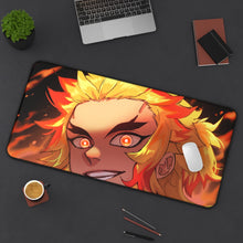 Load image into Gallery viewer, Kyojuro Rengoku Mouse Pad (Desk Mat) On Desk