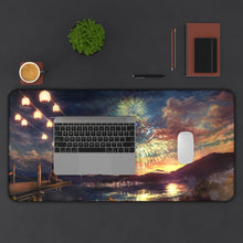 Load image into Gallery viewer, Distant Fireworks Mouse Pad (Desk Mat) With Laptop