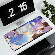 Load image into Gallery viewer, Your Name. Mouse Pad (Desk Mat) With Laptop