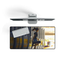 Load image into Gallery viewer, A Girl Exiting A Train With A Guitar Mouse Pad (Desk Mat) On Desk