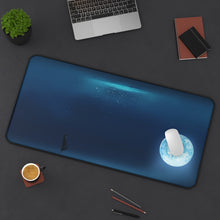 Load image into Gallery viewer, Standing underwater next to the moon Mouse Pad (Desk Mat) On Desk