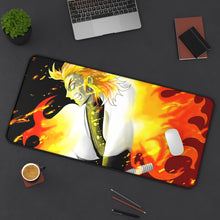 Load image into Gallery viewer, Kyojuro Rengoku Mouse Pad (Desk Mat) On Desk