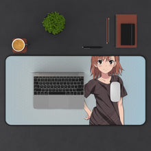 Load image into Gallery viewer, T-shirt girl Mouse Pad (Desk Mat) With Laptop