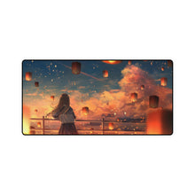 Load image into Gallery viewer, #8.2930, Anime, Girl, Sky Lantern, Sunset, Art, School, Uniform, Student, Mouse Pad (Desk Mat)