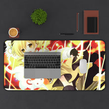 Load image into Gallery viewer, Puella Magi Madoka Magica Mami Tomoe, Kyuubey Mouse Pad (Desk Mat) With Laptop