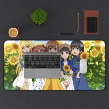 Load image into Gallery viewer, A Certain Scientific Railgun Mikoto Misaka, Kuroko Shirai, Ruiko Saten Mouse Pad (Desk Mat) With Laptop