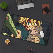 Load image into Gallery viewer, The Seven Deadly Sins Meliodas, Elizabeth Liones Mouse Pad (Desk Mat) On Desk