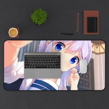 Load image into Gallery viewer, Is The Order A Rabbit? Mouse Pad (Desk Mat) With Laptop