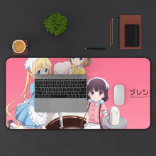 Load image into Gallery viewer, Blend S Maika Sakuranomiya, Kaho Hinata, Mafuyu Hoshikawa Mouse Pad (Desk Mat) With Laptop