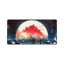 Load image into Gallery viewer, Anime, Night, Scenery, Full Moon, Cherry Blossom, Mouse Pad (Desk Mat)