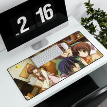 Load image into Gallery viewer, Clannad Tomoya Okazaki, Nagisa Furukawa, Akio Furukawa, Sanae Furukawa Mouse Pad (Desk Mat) With Laptop