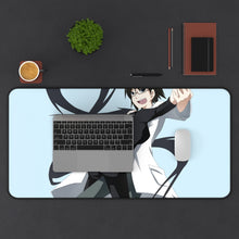 Load image into Gallery viewer, Durarara!! Celty Sturluson, Shinra Kishitani Mouse Pad (Desk Mat) With Laptop