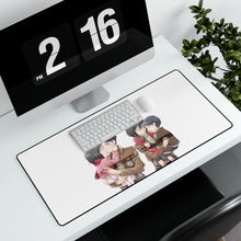 Load image into Gallery viewer, Eren and Mikasa Mouse Pad (Desk Mat) With Laptop