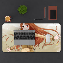 Load image into Gallery viewer, Spice And Wolf Mouse Pad (Desk Mat) With Laptop