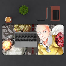 Load image into Gallery viewer, Genos and Saitama Mouse Pad (Desk Mat) With Laptop