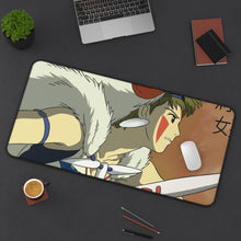 Load image into Gallery viewer, Princess Mononoke Mouse Pad (Desk Mat) On Desk