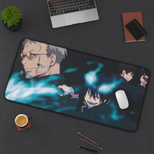 Load image into Gallery viewer, Blue Exorcist Mouse Pad (Desk Mat) On Desk
