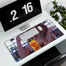 Load image into Gallery viewer, Anime, Cute, Girl, Glasses, Mouse Pad (Desk Mat)