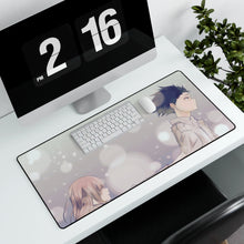 Load image into Gallery viewer, Koe No Katachi Shouko Nishimiya, Shouya Ishida Mouse Pad (Desk Mat) With Laptop