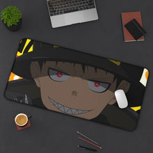 Load image into Gallery viewer, Enen no Shouboutai - Kusakabe Shinra Mouse Pad (Desk Mat) With Laptop