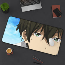Load image into Gallery viewer, Hōtarō Oreki Face Mouse Pad (Desk Mat) On Desk