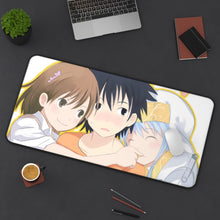 Load image into Gallery viewer, A Certain Magical Index Kamijou Touma, Index Librorum Prohibitorum, Mikoto Misaka Mouse Pad (Desk Mat) Background