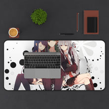 Load image into Gallery viewer, Makoto, Kyoko and Sayaka Mouse Pad (Desk Mat) With Laptop