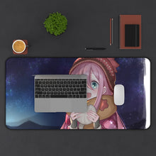 Load image into Gallery viewer, Laid-Back Camp Mouse Pad (Desk Mat) With Laptop