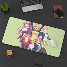 Load image into Gallery viewer, The Quintessential Quintuplets Miku Nakano, Itsuki Nakano, Nino Nakano, Yotsuba Nakano, Ichika Nakano Mouse Pad (Desk Mat) On Desk