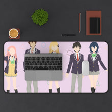 Load image into Gallery viewer, Gamers! Karen Tendou, Chiaki Hoshinomori, Aguri, Keita Amano, Tasuku Uehara Mouse Pad (Desk Mat) With Laptop