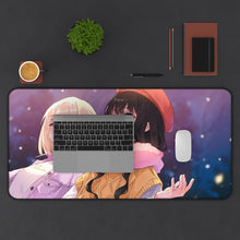 Load image into Gallery viewer, Lycoris Recoil Takina Inoue, Chisato Nishikigi Mouse Pad (Desk Mat) With Laptop