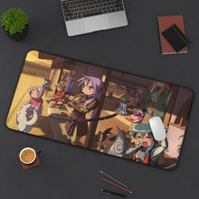 Load image into Gallery viewer, Lucky Star Konata Izumi, Kagami Hiiragi, Tsukasa Hiiragi, Akira Kogami, Minoru Shiraishi Mouse Pad (Desk Mat) On Desk