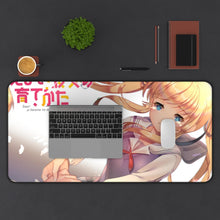 Load image into Gallery viewer, Saekano: How To Raise A Boring Girlfriend Mouse Pad (Desk Mat) With Laptop