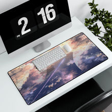 Load image into Gallery viewer, Anime girl playing a piano on a shallow lake, reflecting the planets above Mouse Pad (Desk Mat) With Laptop