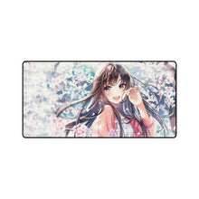 Load image into Gallery viewer, Anime, Beautiful, Girl, Blush, Flowers, Mouse Pad (Desk Mat)