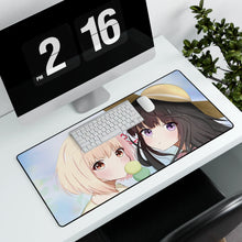 Load image into Gallery viewer, Lycoris Recoil Takina Inoue, Chisato Nishikigi Mouse Pad (Desk Mat) With Laptop