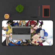 Load image into Gallery viewer, Fairy Tail Natsu Dragneel, Erza Scarlet, Gray Fullbuster, Lucy Heartfilia, Wendy Marvell Mouse Pad (Desk Mat) With Laptop